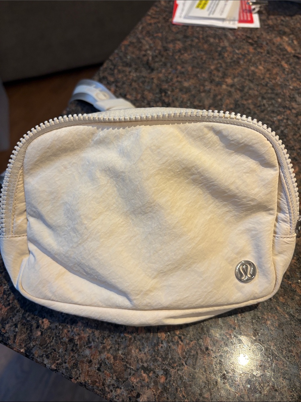 lululemon athletica cream mini crossbody pouch